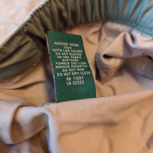 LL Bean Nylon Pants Mens XXL Tall Tan Convertible Outdoor Hiking Elastic - Picture 5 of 8